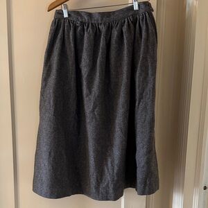 Chic Light Grey vintage wool made in USA size 14 A-Line Women's Skirt